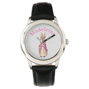 Custom Peter the rabbit with grey linen texture Watch
