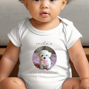 Custom [Pet's Name] NEW BEST FRIEND Baby Bodysuit