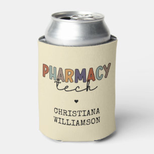 Custom Pharmacy Tech Retro Pharmacy Technician Can Cooler