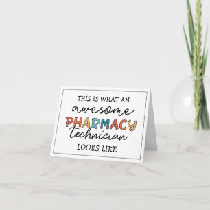 Custom Pharmacy Technician Awesome Funny Note Card