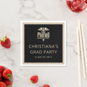 Custom PharmD Doctor of Pharmacy Graduation Party Napkin