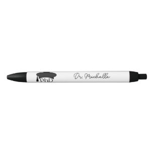 Custom PhD Doctoral Hat Doctoral Degree Graduation Black Ink Pen