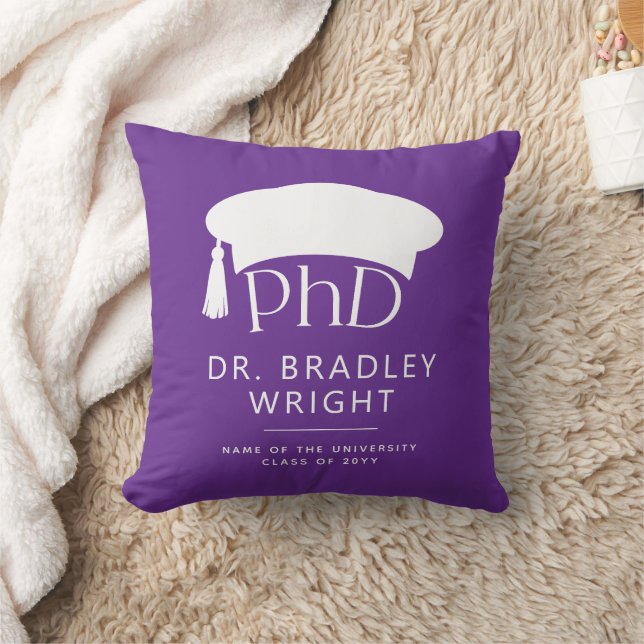 Custom PhD Doctoral Hat Doctoral Degree Graduation Cushion (Blanket)