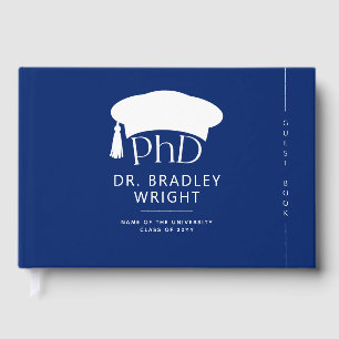 Custom PhD Doctoral Hat Doctoral Degree Graduation Guest Book