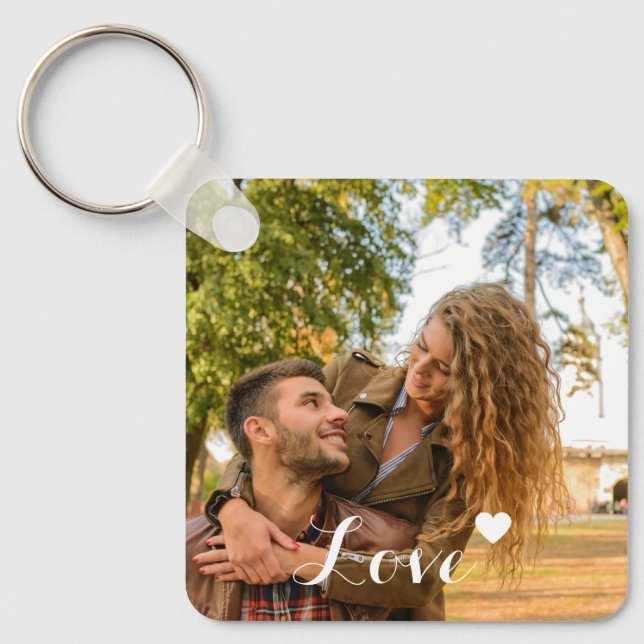 Custom Phona , Love ,personalised Couple Key Ring (Front)