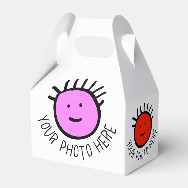 Custom Photo 10 x GABLE FAVOR BOX Blank Template (Front Side)