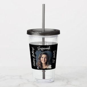 Custom Photo 16th Happy Birthday Personalised Acrylic Tumbler