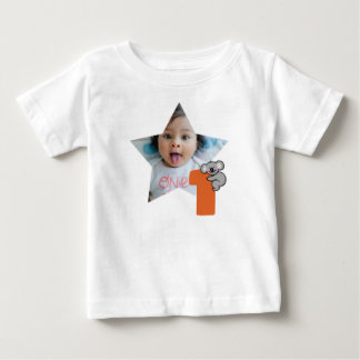 Custom Photo 1st Birthday, One Sweet Year, Koala Baby T-Shirt