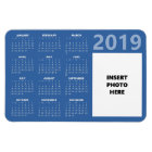 Custom Photo 2019 Calendar Magnet - Blue