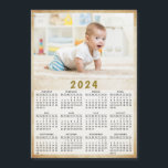 Custom Photo 2024 Magnetic Calendar UK<br><div class="desc">This UK 2024 calendar magnet for refrigerator is a template where you can upload personal photo to create a useful gift for family and friends. The yearly 2024 Monday to Sunday magnetic fridge calendar is perfect for Christmas,  New Year,  or any occasions during winter season.</div>