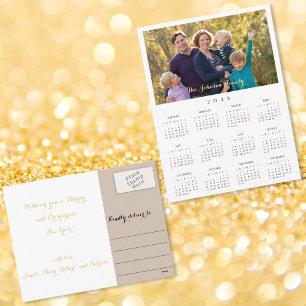 Custom Photo 2026 Calendar Christmas New Years Holiday Postcard