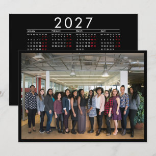 Custom Photo 2027 Year Calendar Desk Calendar Holiday Card