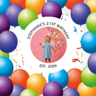 Custom Photo 21st 2Oth 30th 40th Birthday Party Cl 6 Cm Round Badge