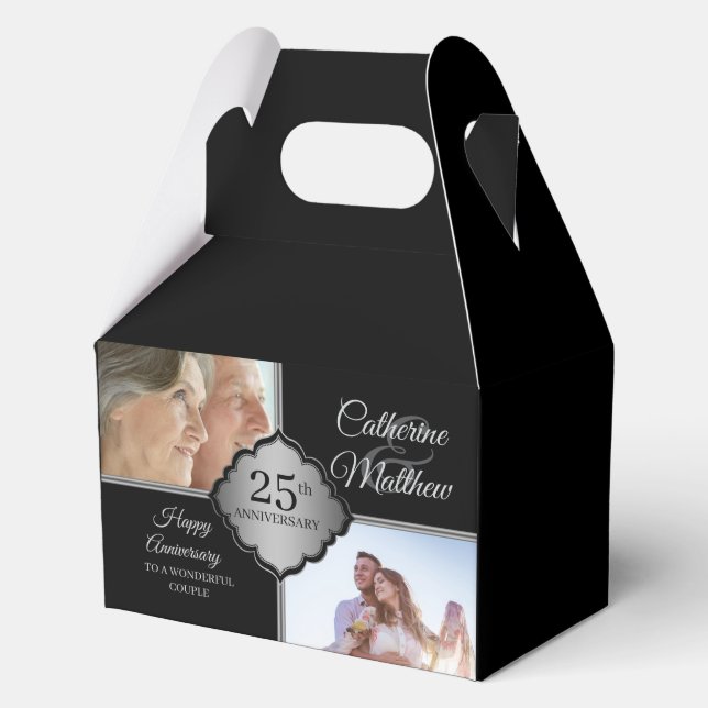 Custom photo 25th Anniversary  Favour Box (Front)