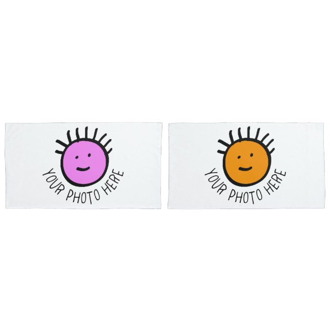 Custom Photo 2 x KING SIZE PILLOWCASES Template (Front-Set)