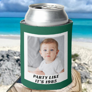 Custom Photo 30th 40th 50th 60th Birthday Party Can Cooler