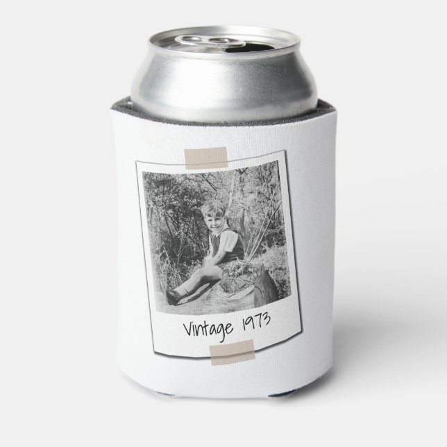Custom Photo 30th 40th 50th Birthday Party Favour Can Cooler (Can Back)