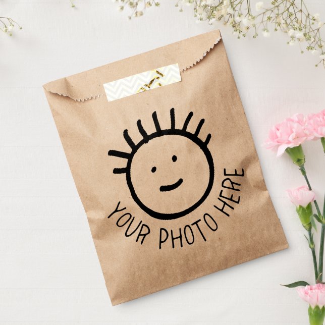 Custom Photo 50 x KRAFT FAVOR BAGS Blank Template (Sealed)
