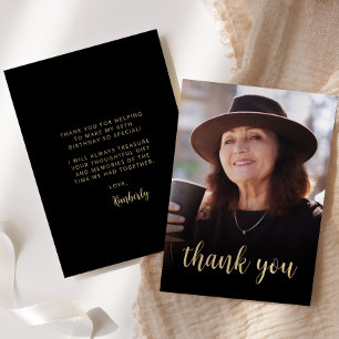 Custom Photo 60th Birthday Party Thank You Card