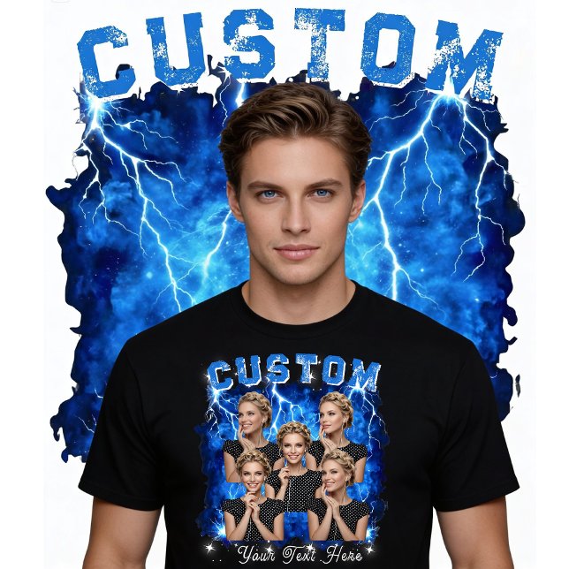 Custom Photo 90's Bootleg Rap T-Shirt (Creator Uploaded)