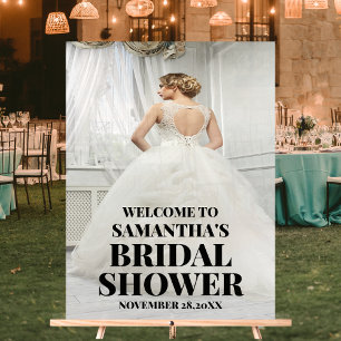 Custom Photo Acrylic Bridal Shower Welcome Sign