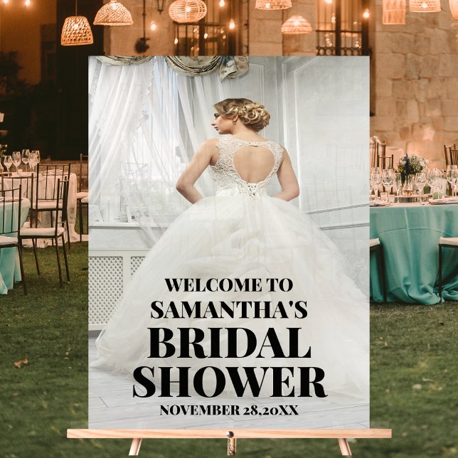 Custom Photo Acrylic Bridal Shower Welcome Sign (Creator Uploaded)