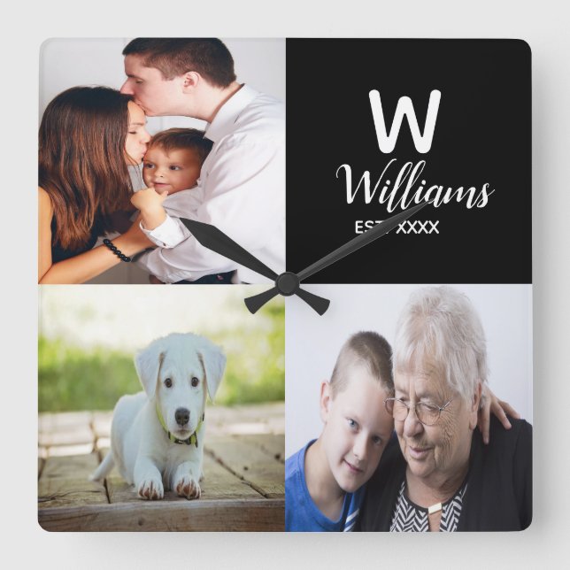 Custom Photo Acrylic Wall Clock (Front)