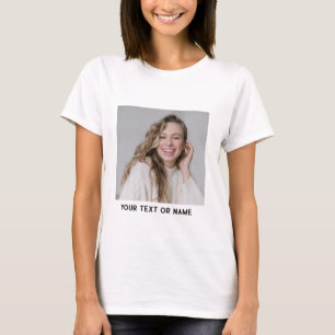 Custom Photo Add Name Text Personalised T-Shirt