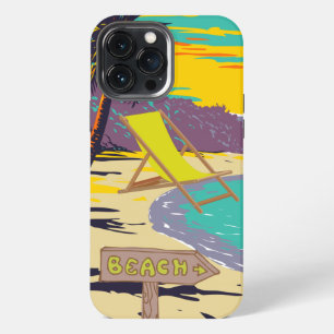 Custom photo adorable vintage painting sunset blue iPhone 13 pro max case