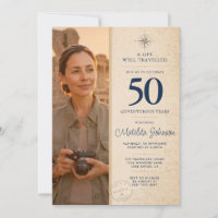 Custom Photo Adventure Well Travel 50th Birthday