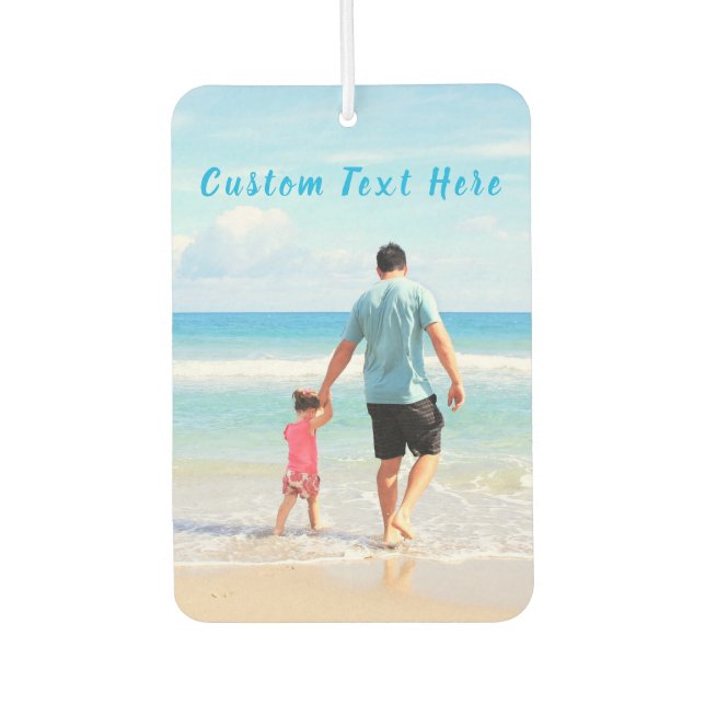 Custom Photo Air Freshener Your Photos and Text (Front)