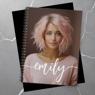Custom Photo and Calligraphy Name Notebook