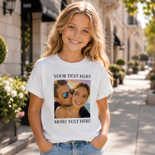 Custom Photo and Message Personalised T-Shirt