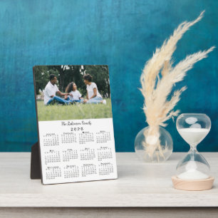 Custom Photo and Name 2026 Calendar Desktop Plaque