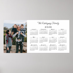 Custom Photo and Name 2026 Calendar Poster