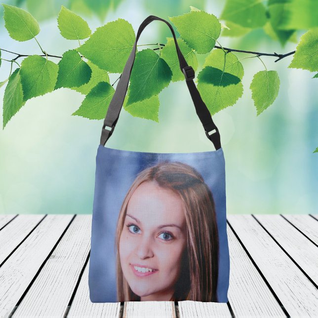 Custom Photo and Name Double Sided Crossbody Bag (Creator Uploaded)
