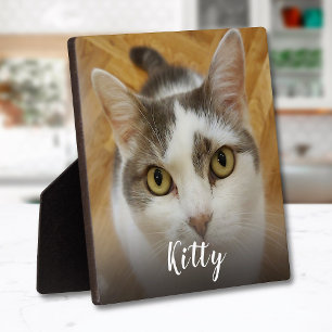 Custom Photo And Name Frameless Easel Back Plaque