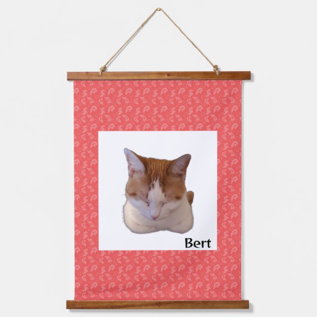 Custom Photo and Name Japanese Scroll Hanging Tapestry (Front)