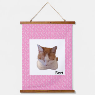 Custom Photo and Name Japanese Scroll Hanging Tapestry