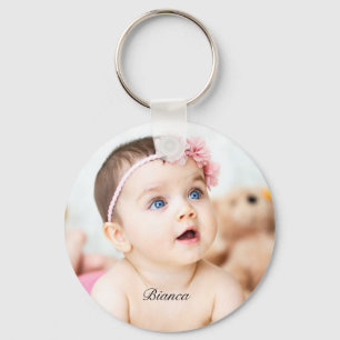 Custom Photo and name Key Ring