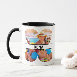 Custom Photo and Name Letter 'X' Mug