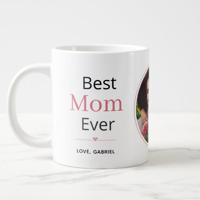 Custom Photo and Name Mug - Best Mum Ever  (Left)
