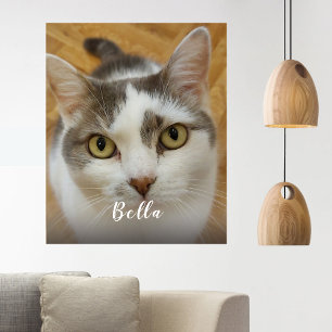 Custom Photo And Name On Canvas Wall Art Print