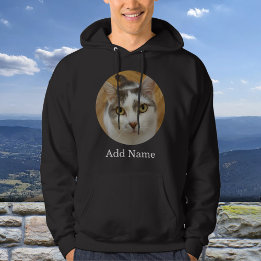 Custom Photo and Name Personalised Black Hoodie