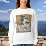 Custom Photo and Name Personalised Sweatshirt<br><div class="desc">Upload a photo, add a name or text, and easily create your personalised photo sweatshirt. Click CUSTOMIZE FURTHER to change the text colour. You can TRANSFER this DESIGN on other Zazzle products and adjust it to fit most of the Zazzle items. Standard Studio designs are made in high-resolution vector graphics...</div>