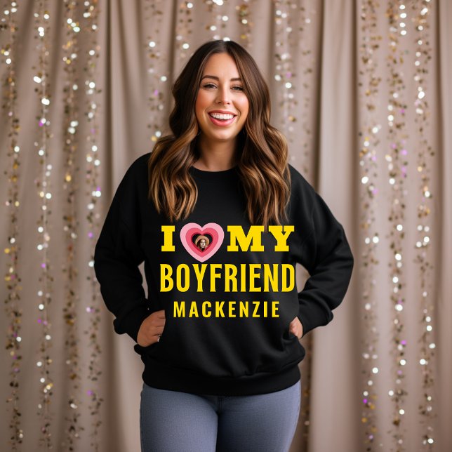 Custom Photo and Name Personalised Valentine Gifts Sweatshirt (Creator Uploaded)