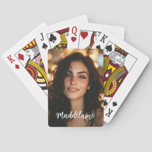 Custom Photo and Name Playing Cards