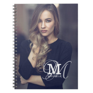 Custom Photo and Name Typography Notebook