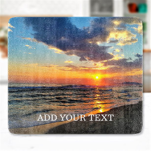 Custom Photo and Optional Text Personalised Cutting Board