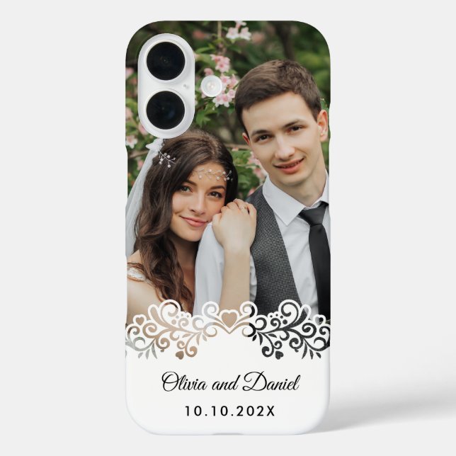 Custom Photo and Personalised Wedding Gift Case-Mate iPhone Case (Back)